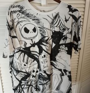 Rare Disney Tokyo AOP Nightmare Before Christmas t shirt